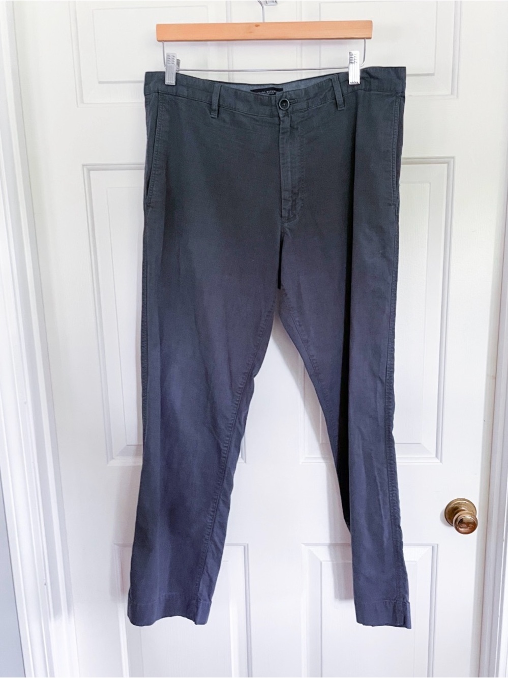 Banana Republic Straight Fit Cotton Navy Blue Pants Men's Size 34x32